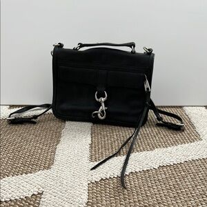 Black Leather Crossbody Bag